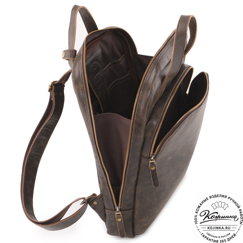  Кожаный рюкзак "Артур" (коричневая наппа) 